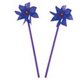 Pinwheel w/ Logo, Purple Plastic 4" dia